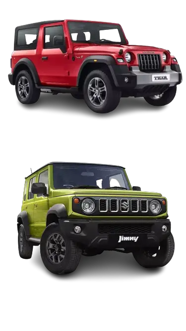Thar-vs-Jimny- Comparison size, 